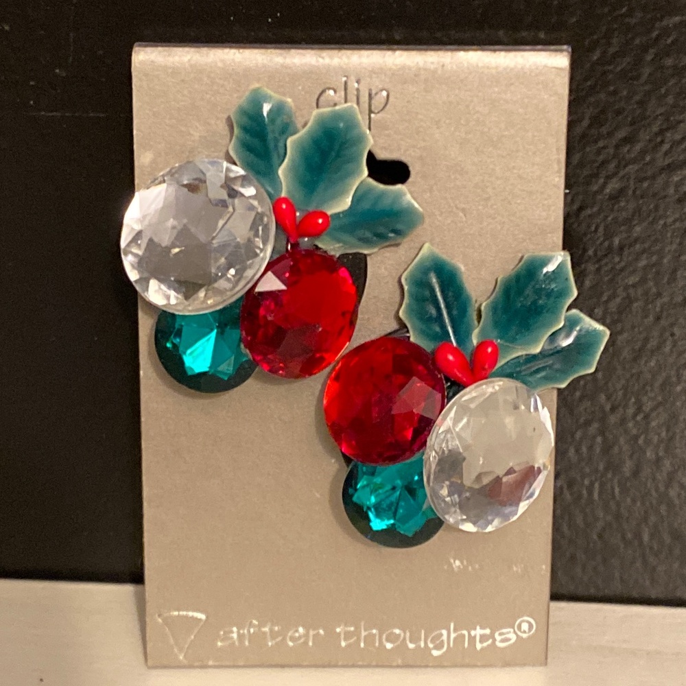 Christmas Clip-on Earrings Vintage Style